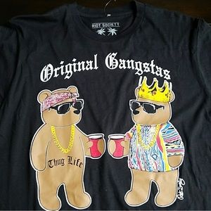 Biggie & Tupac as teddy bears shirt medium